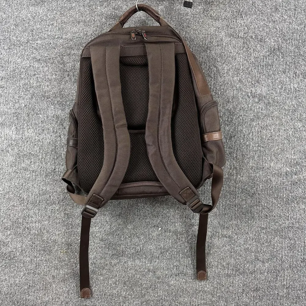 Velez Mens Leather Backpack Brown Soft Case Travel Daypack Office Work Casual